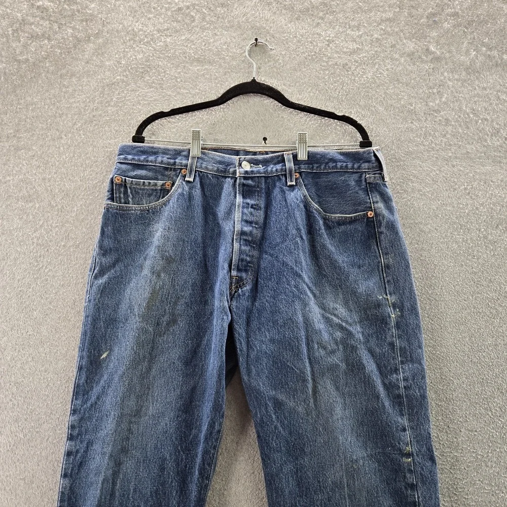Levi's 501 Men Jeans 38X30 Blue Y2K Denim Original Fit Straight Button Fly READ